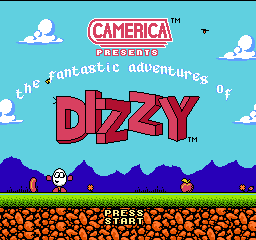 Fantastic Adventures of Dizzy title screen for NES